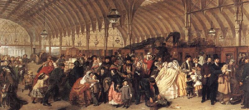 William Powell  Frith The Railway Station oil painting image